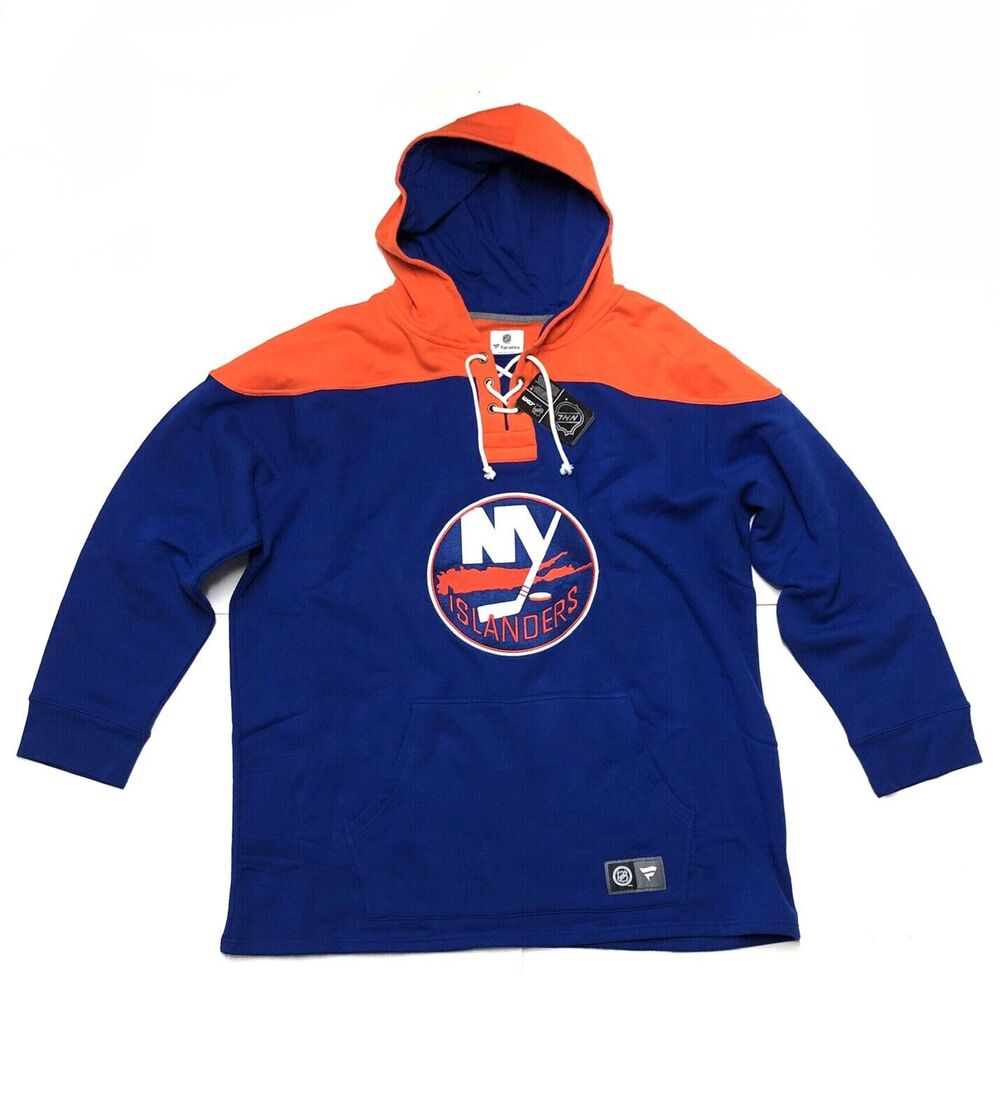 New York Islanders Hoodie 4XL Breakaway Lace Up Fanatics Mens 4X XXXXL NWT